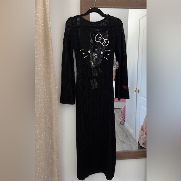 Limited Edition Santio Hello Kitty black knit bikini cover up or summer dress. - Picture 2 of 7